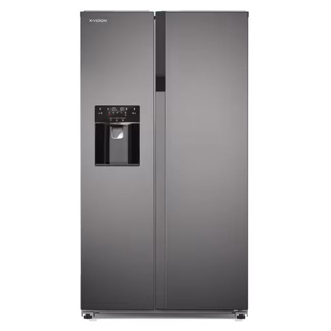 یخچال فریزر ساید بای ساید اتوماتیک ایکس ویژن مدل HS550 رنگ نقره ای