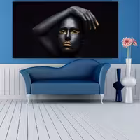 تابلو بوم طرح دختر سیاه پرتره