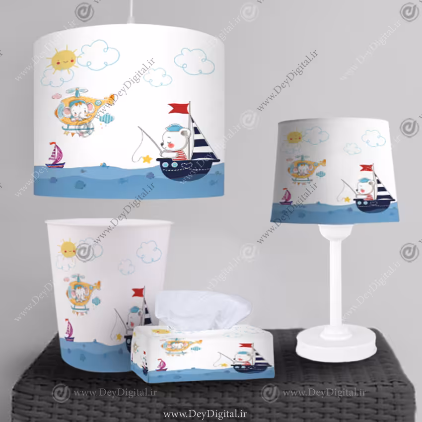 ست لوستر و آبازور اتاق کودک CS-1081