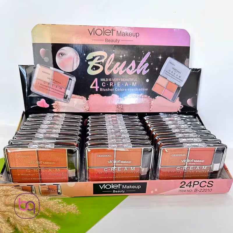 پالت رژ گونه ‌جامد 4 رنگ ویولت Violet