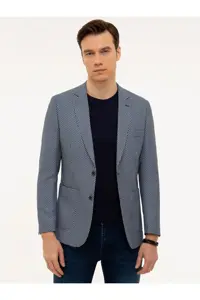 کت آبی مردانه ژاکت FIT SLIM NAVY کاشارل Cacharel