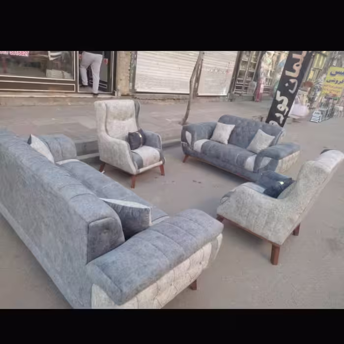 مبلمان راحتی کلاسیک کمربندی هفت نفره 