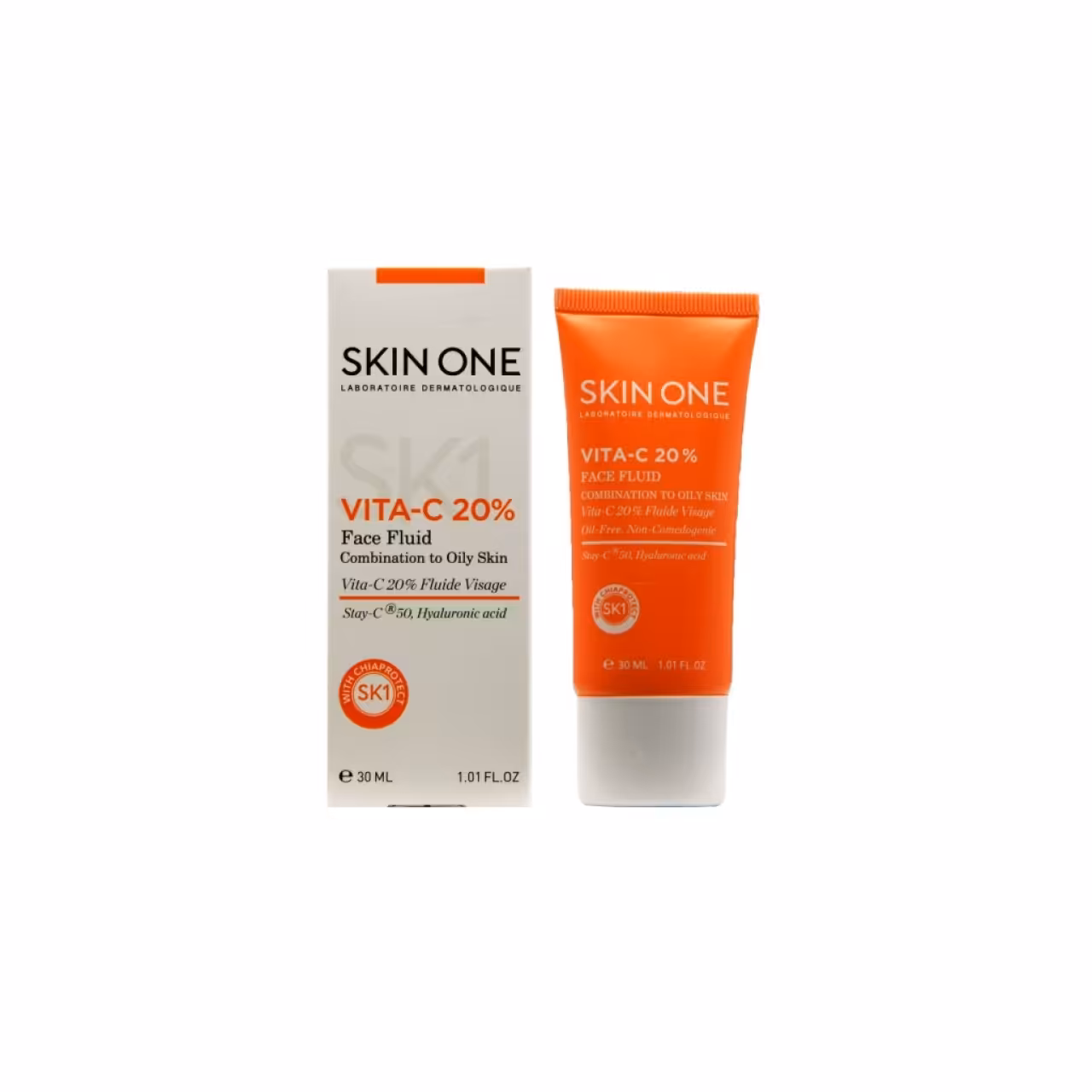 فلوئید صورت ویتامین سی 20 درصد اسکین وان حجم30 میلی لیتر
