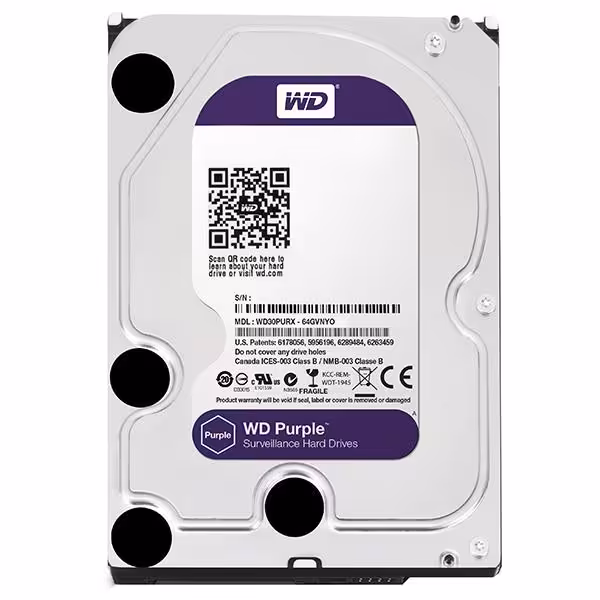 هارددیسک اینترنال وسترن دیجیتال مدل Purple WD80PURZ ظرفیت 8 ترابایت
