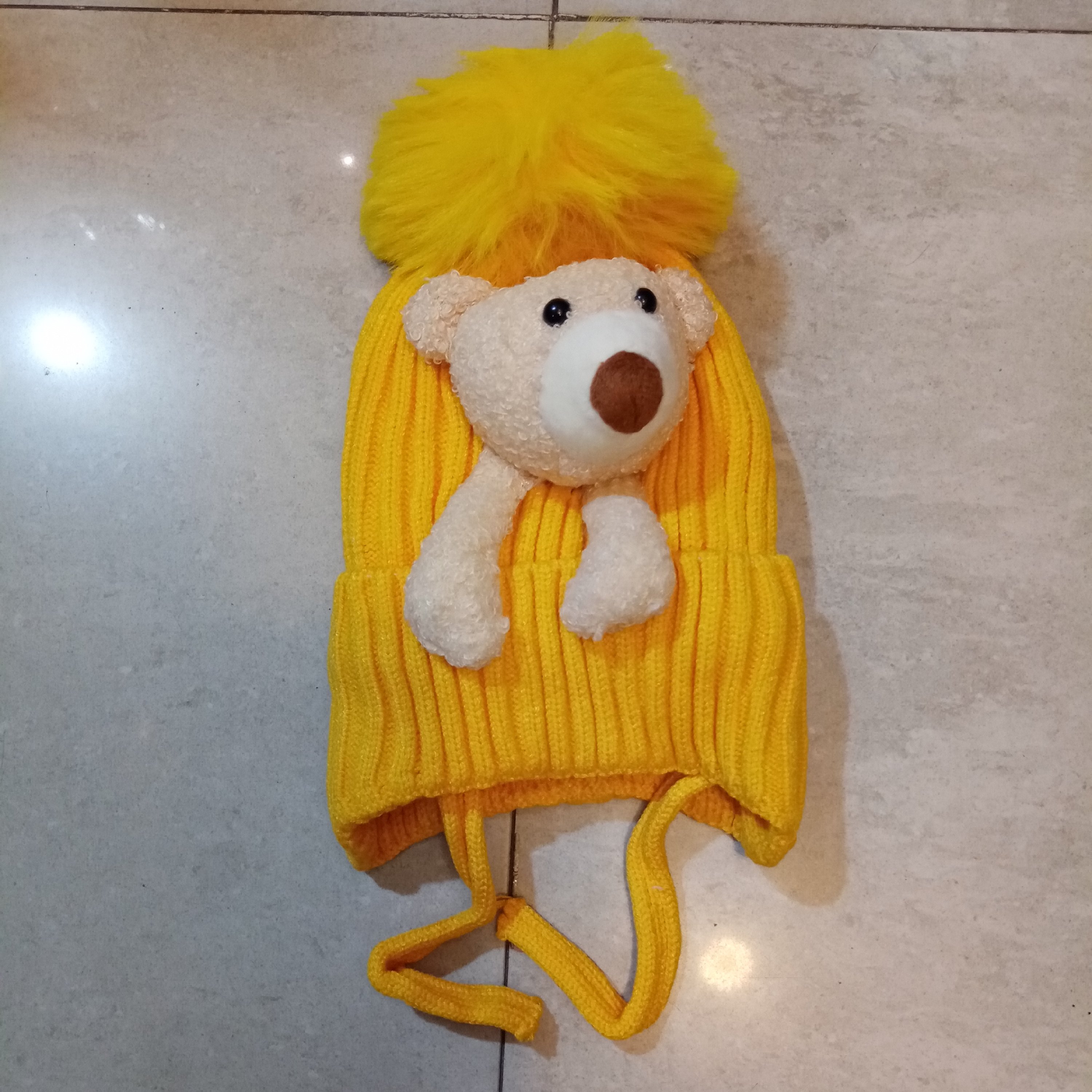 کلاه بچه گانه عروسکی تدی داخل خز
