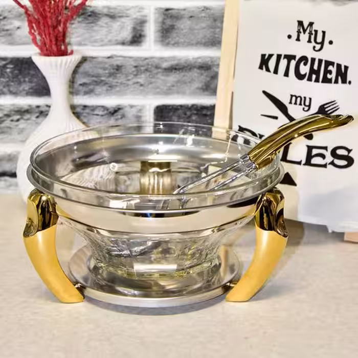 سالاد خوری رامیسا مدل پایه دار پایه طلایی