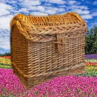 صندوقچه  چوبی مروارحصیری تیناسادات شاپ تضمین کیفی نظم دهنده لباس20در30در ارتفاع 30
