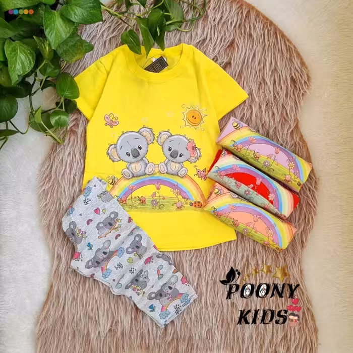 ست تیشرت و شلوارکِ زیرزانو و باکیفیت