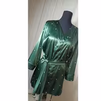 ست   لباس خواب   زنانه 4تیکه ساتن ال ایکس 