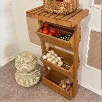 استند و باکس جا سیب زمینی و پیاز چوبی رنگ قهوه ای ضد آب