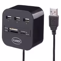  هاب و رم ریدر کلاسر مدل Kaiser KH-14 3port        