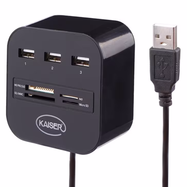 هاب و رم ریدر کلاسر مدل Kaiser KH-14 3port