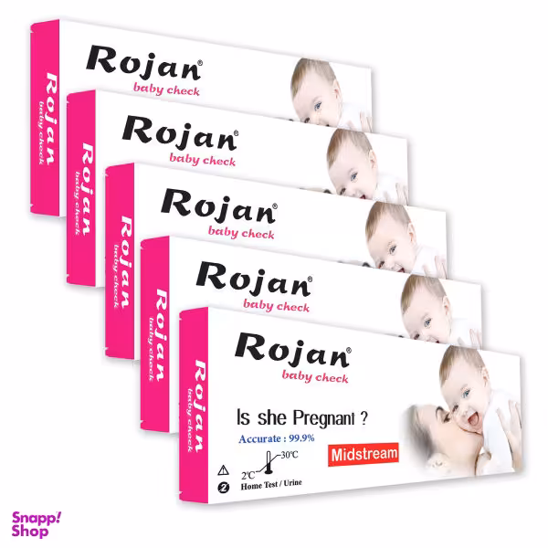 تست بارداری روژان (Rojan) مدل خودکاری بسته 5 عددی