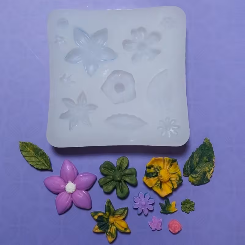 قالب سیلیکونی گل و برگ متنوع