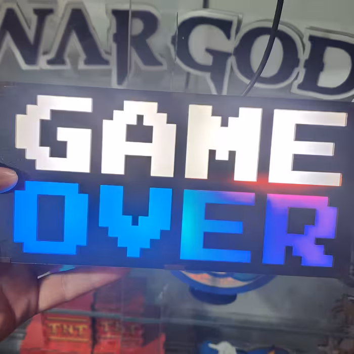 استند گیمینگ رومیزی Game Over چراخدار