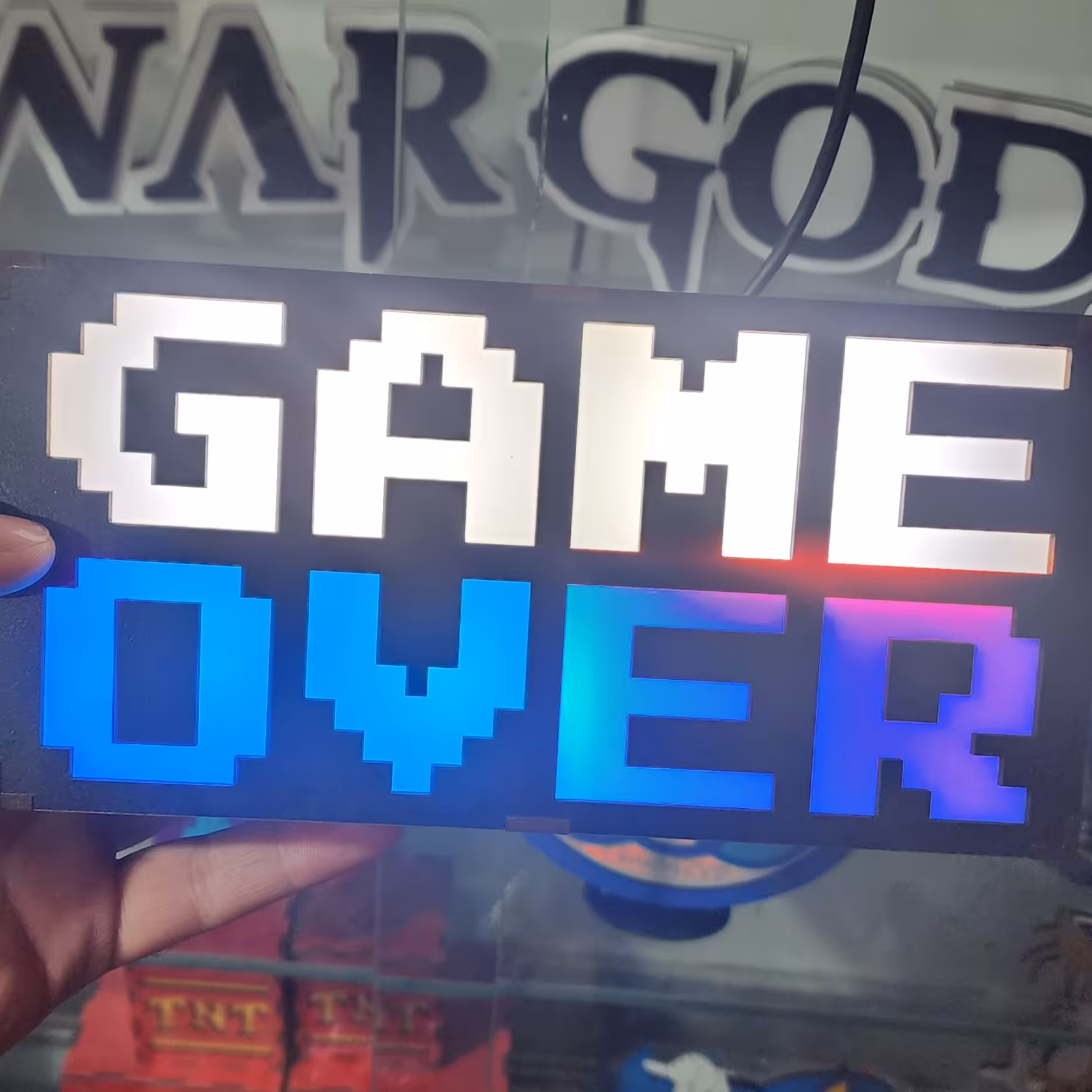 استند گیمینگ رومیزی Game Over چراخدار