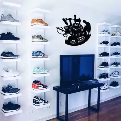 ساعت دیواری آذرلاکچری طرح کفاشی کد kaf01