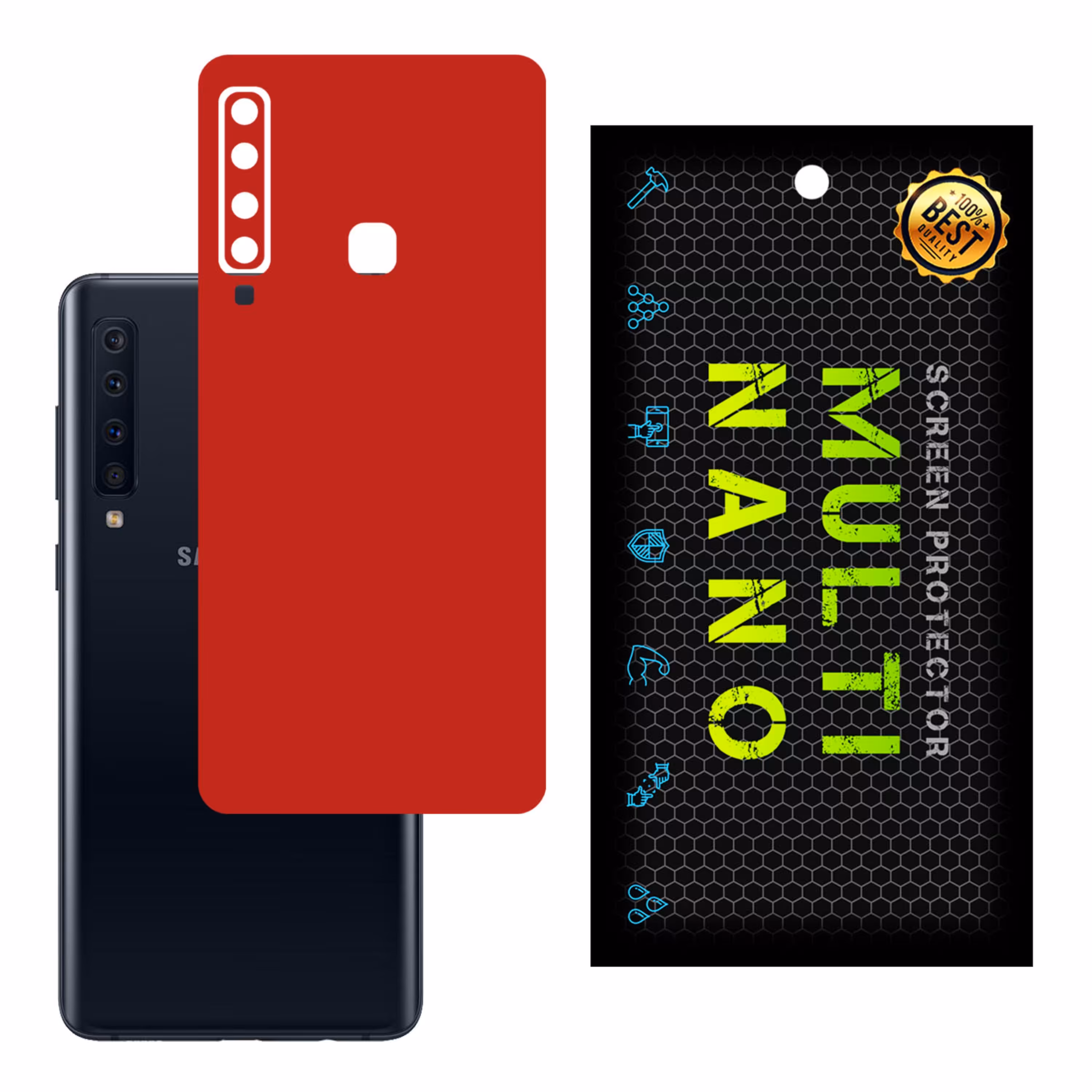 برچسب پوششی MultiNano مدل X-F1M-Red برای پشت موبایل  سامسونگ A9 2018 
