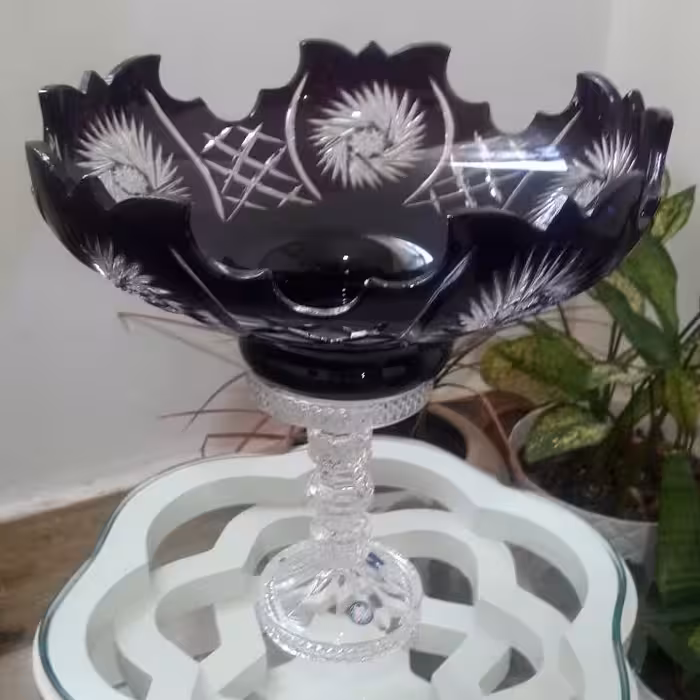 ظروف کریستال پذیرایی فونیکس اصل آلمان عتیقه 5 عددی با هم