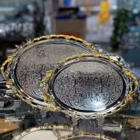 سینی بیضی استیل 2تیکه اماراتی