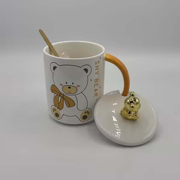 ماگ سرامیکی با طرح خرس خجالتی