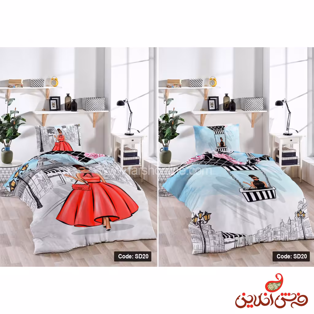 روتختی یک عددی دورو طرح دختر و بالن کد 7020