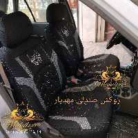 روکش صندلی ساینامشکی دوخت طوسی جودون  برزنت سنگین الگوی عالی 