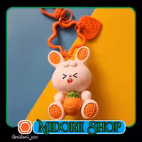 جاسوییچی فانتزی سیلیکونی (آویز کیف) اورجینال - مدل خرگوش و هویج