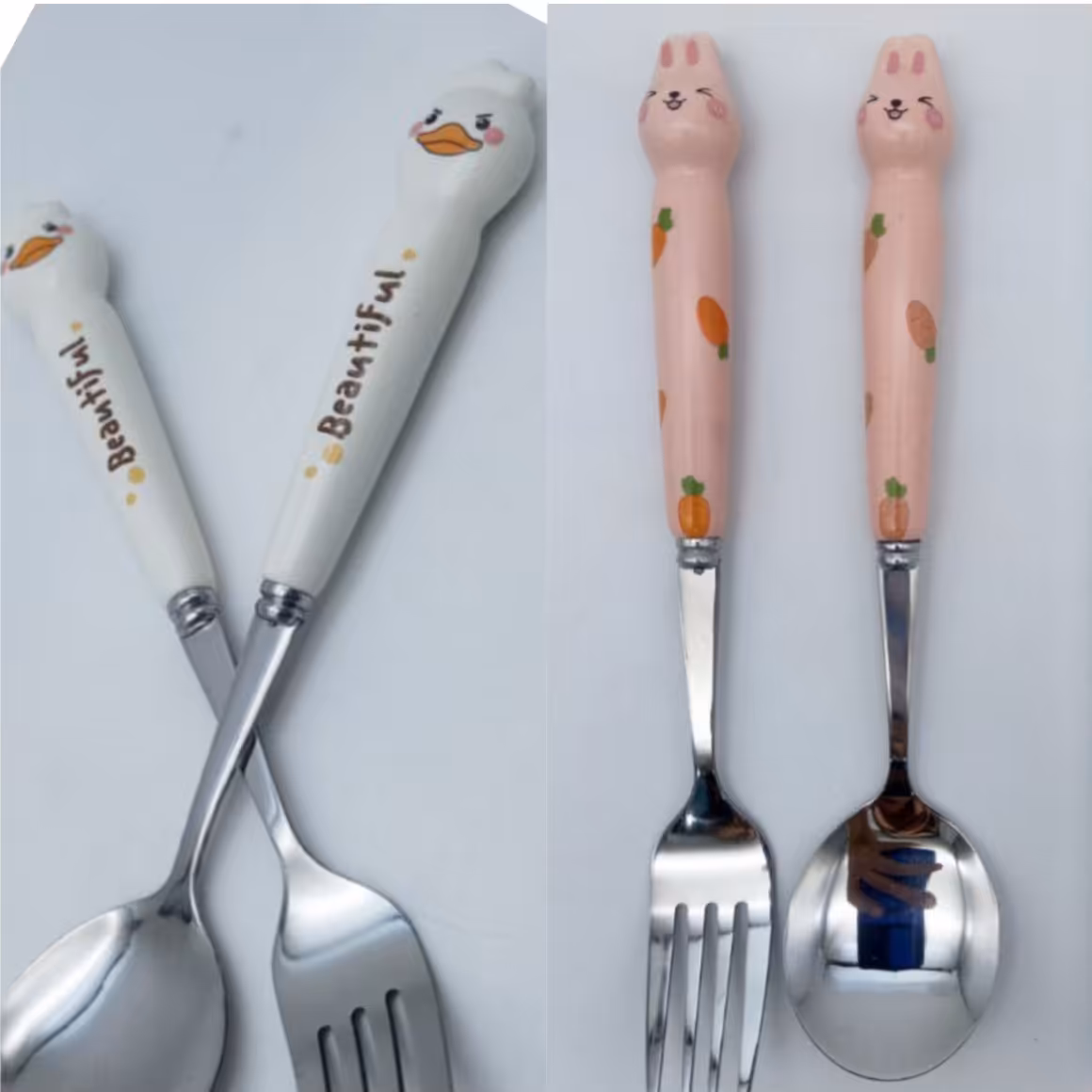 ست قاشق وچنگال سرامیکی