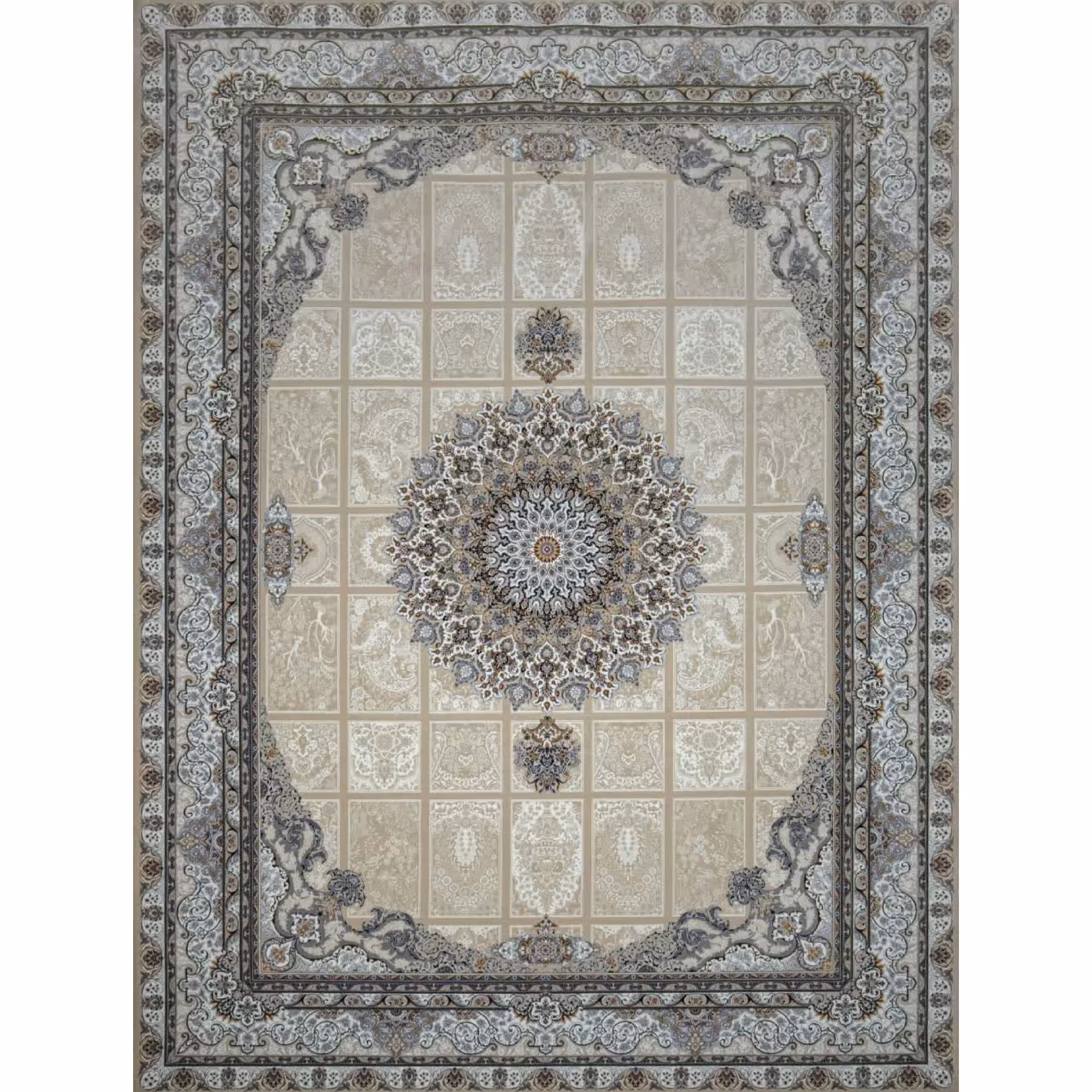 فرش 1200 شانه 6 متری طرح آوین بژ(هزینه ارسال بصورت پس کرایه ودرمقصد )