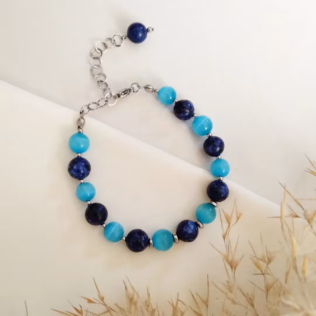 دستبند سنگی استیل