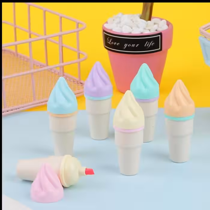 مینی هایلایت فانتزی طرح بستنی قیفی عرش

دارای 6 رنگ متفاوت

بدون مواد سمی

کیفیت بسیار عالی

بسته 6 عددی

