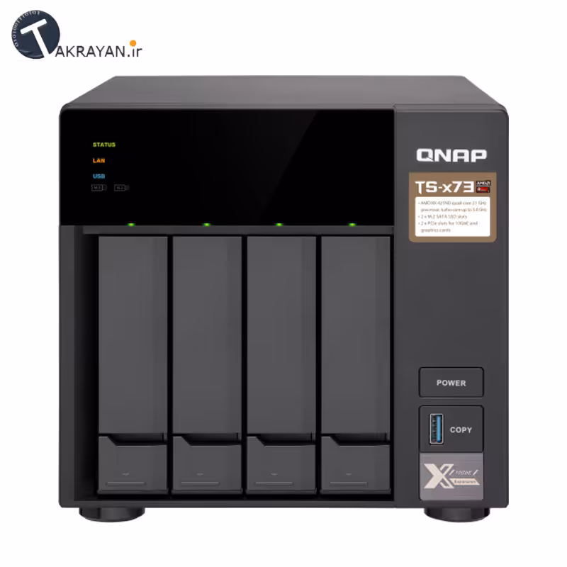 قیمت خرید NAS / ذخیره ساز تحت شبکه کیونپ QNAP TS-473 | Ram 4GB
