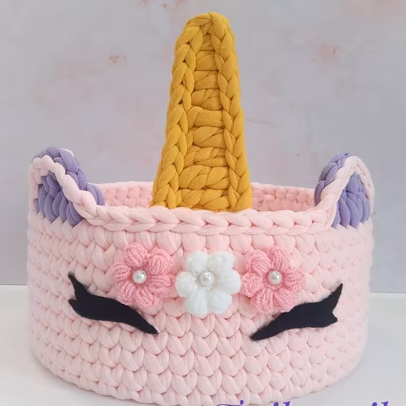 سبد جذاب صورتی یونیکورن
