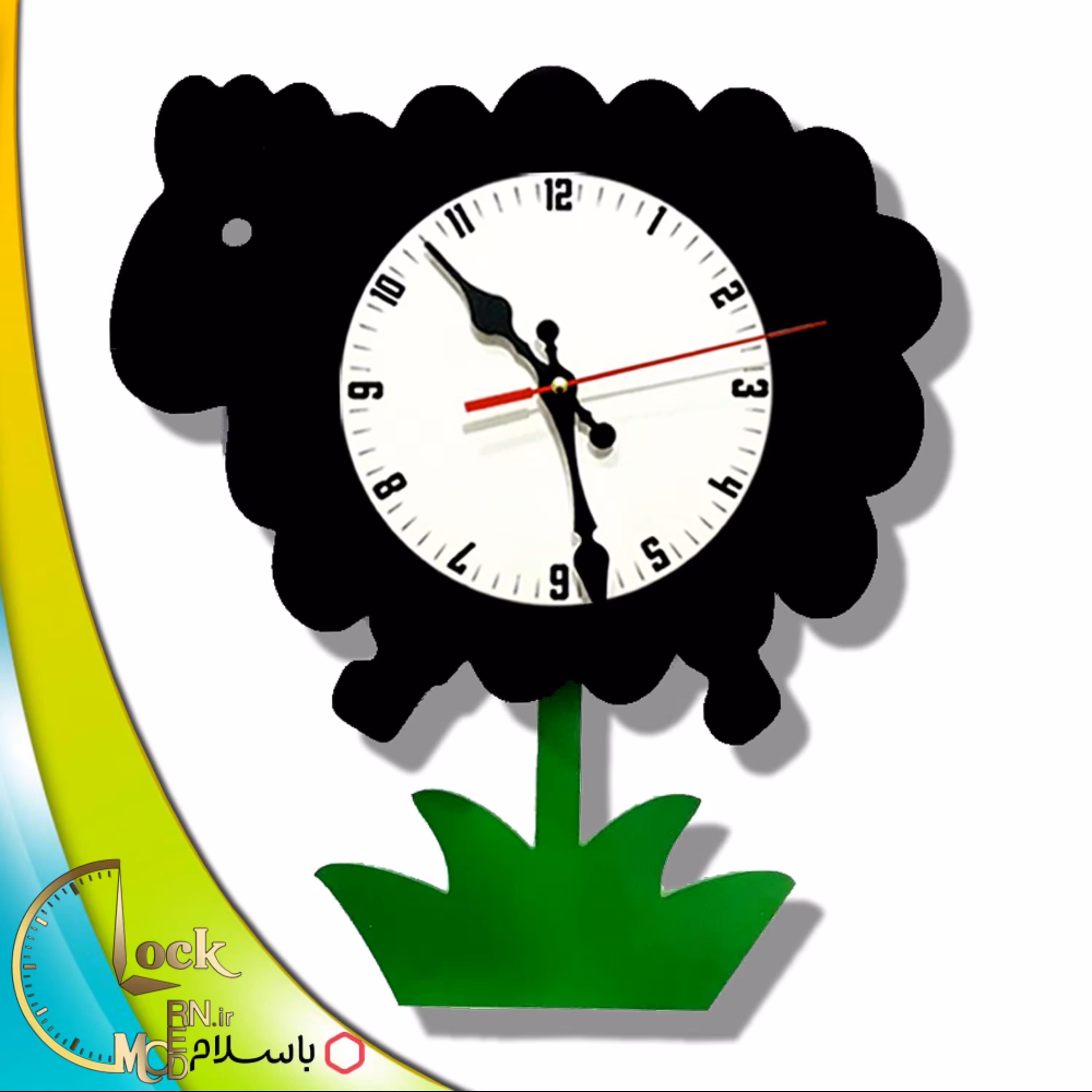 ساعت دیواری پاندولی طرح گوسفند کد 814 (پس کرایه)