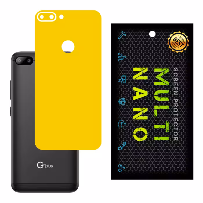 برچسب پوششی MultiNano مدل X-F1M-Yellow برای پشت موبایل  جی پلاس T10