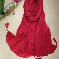 شال نخ پلیسه وارداتی منگوله دار شیک و ساده با 8تا رنگ خیلی خوشگل 