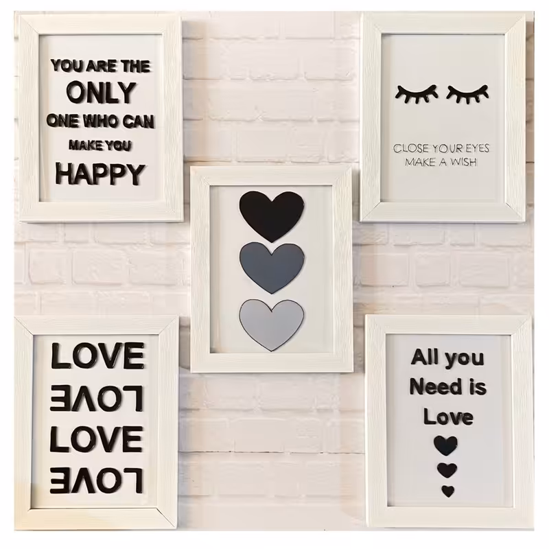 ویترای طرح Love  - سفارشی با طرح دلخواه -قیمت  محصول قیمت هرتابلو میباشد