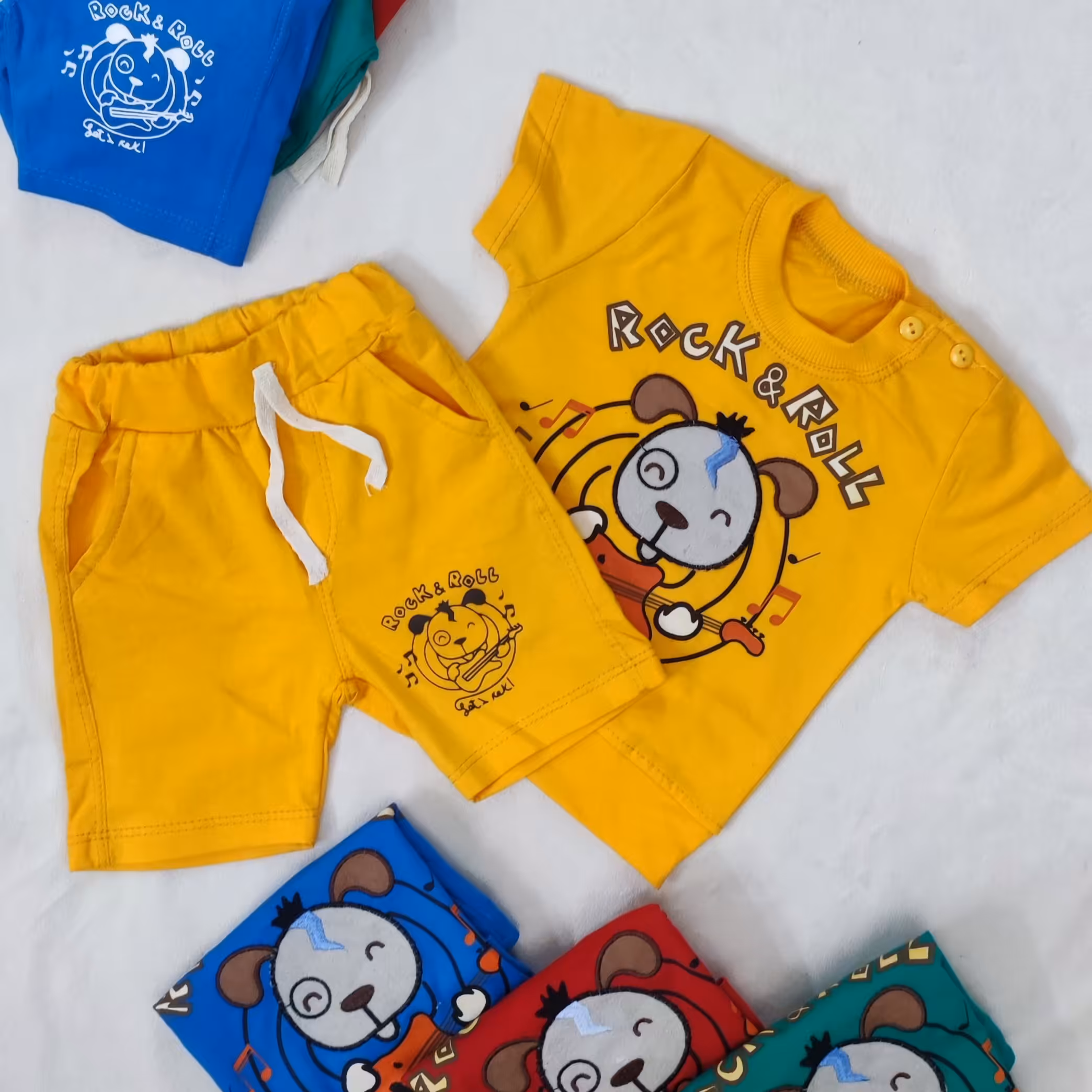 تیشرت شلوارک سایز 30-35در چهار رنگ