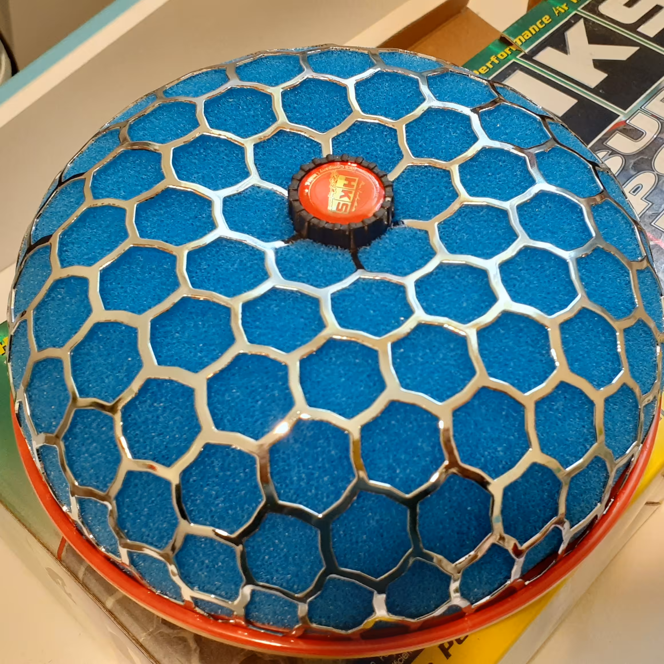 فیلتر اسپورت قارچی ژاپن 3 لایه بسیار با کیفیت طرح زنبوری