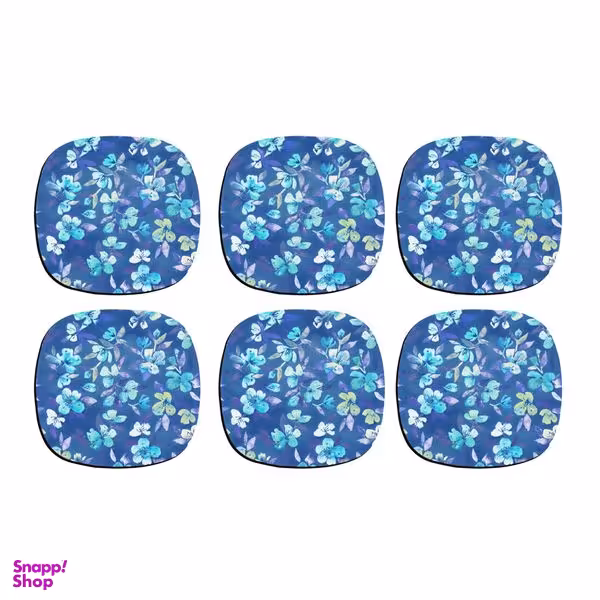 زیر لیوانی ترمه طراحان ایده مدل شکوفه کد CFP1314 بسته 6 عددی