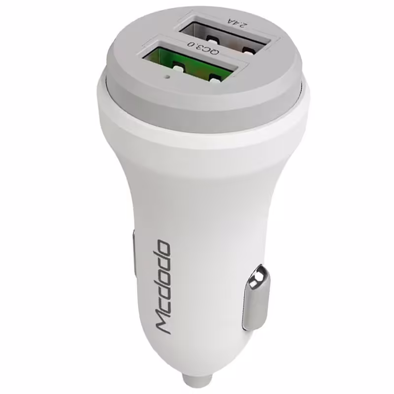 شارژر فندکی فست شارژ مک دودو دو پورت CC-3840 QC3.0 2.4A 30WMcdodo CC-3840 QC3.0 2.4A 30W