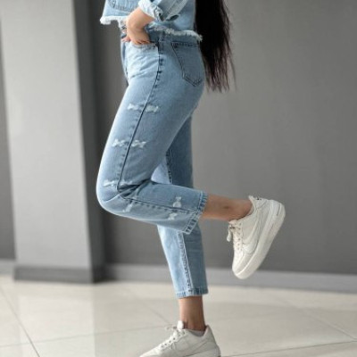 شلوار جین مام استایل راسته 10110