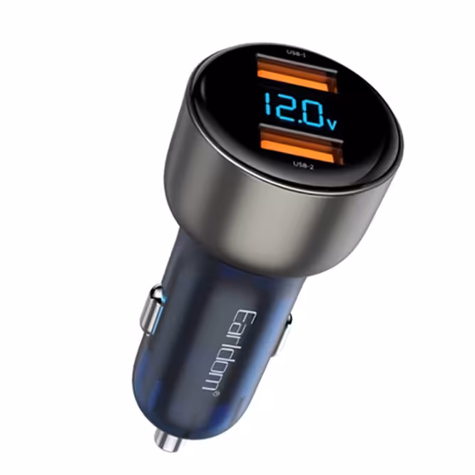 شارژر فندکی برند ارلدام مدل ES-CC9-45W - دودی رنگ