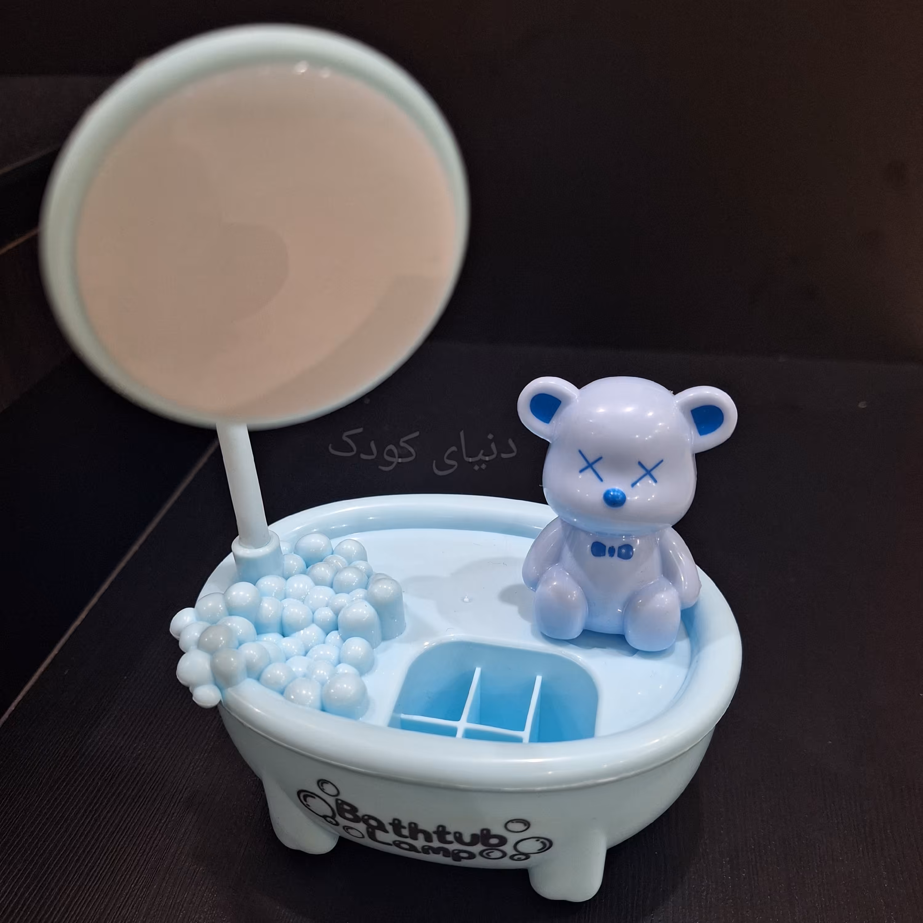 چراغ مطالعه یا چراغ خواب کودک شارژی سه کاره وارداتی رنگ آبی

