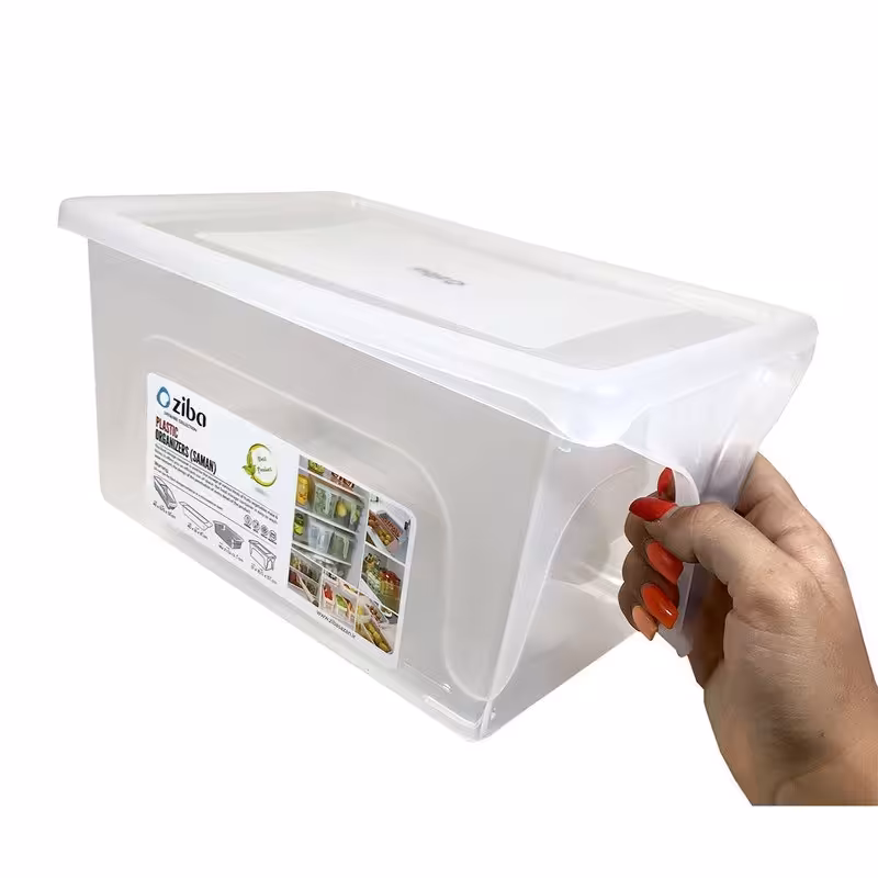 باکس نظم دهنده دسته دار شفاف برند زیبا مدل سامان