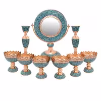 ست 9 تکه هفت سین فیروزه کوبی مدل لب قلم کد 443017