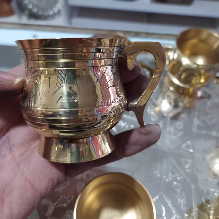 فنجان هندی برنزی بسیار شیک 6عددی