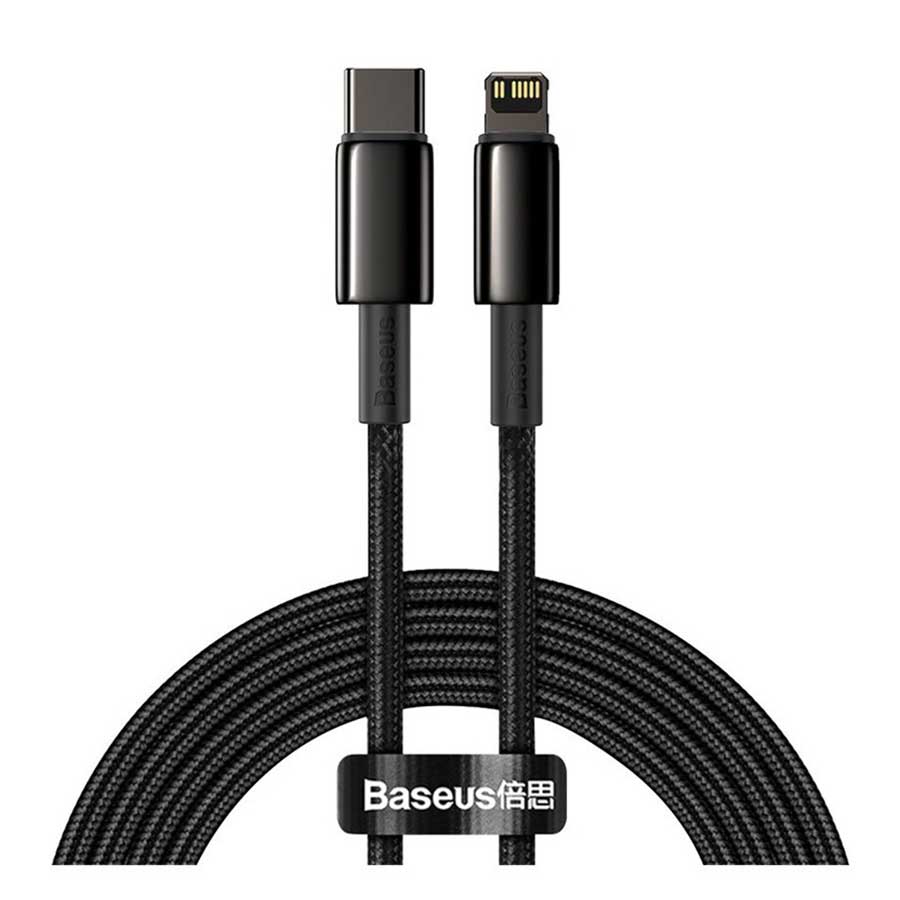 قیمت و خرید کابل تبدیل 1 متری USB-C به لایتنینگ بیسوس Tungsten Gold CATLWJ-01 | یاس ارتباط