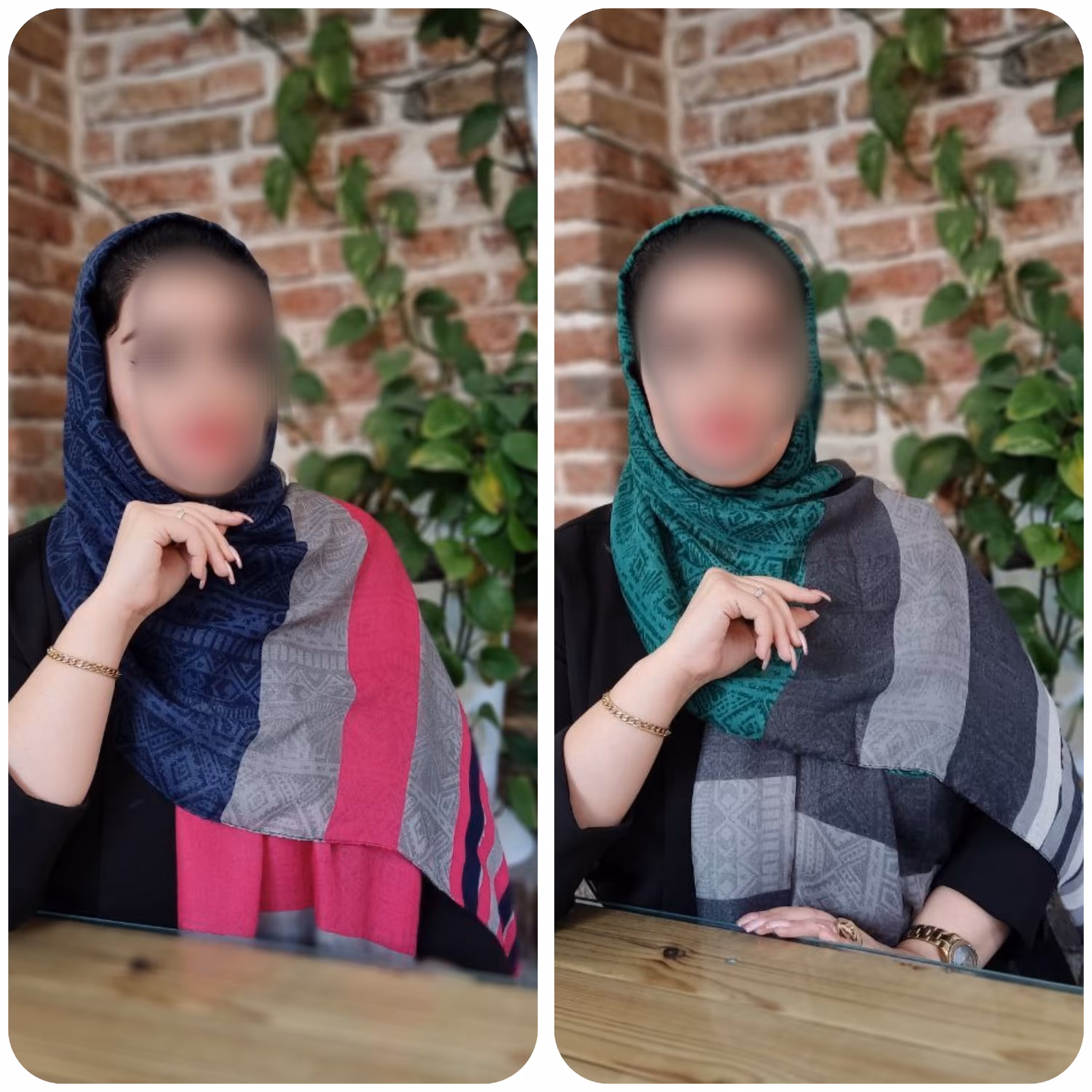 شال نخ پنبه منگوله دار کالکشن عیدانه 